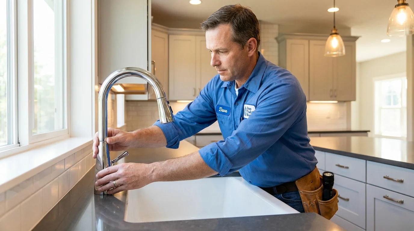Kitchen faucet installation by Johns Plumbing LLC in Fortuna